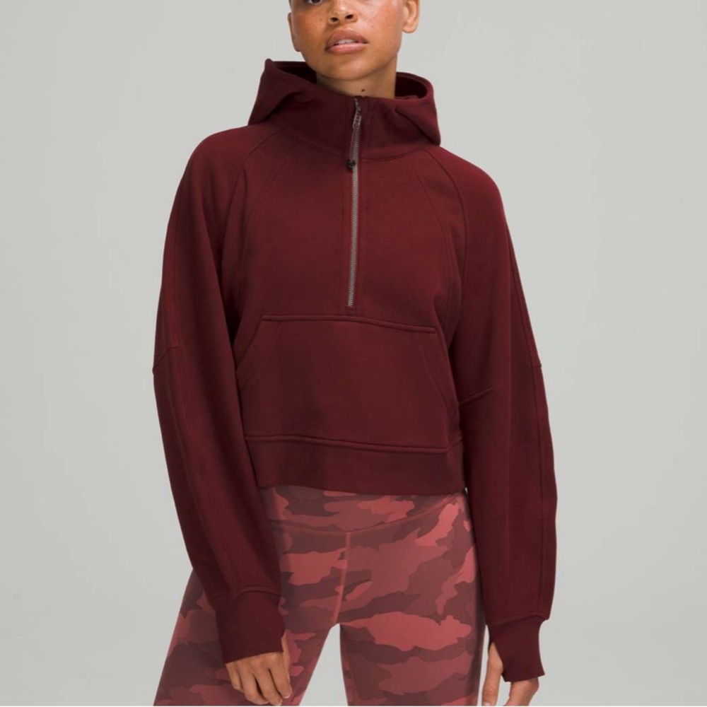 Lululemon scuba oversized half-zip hoodie red merlot SOLD OUT- LIMITED EDITION